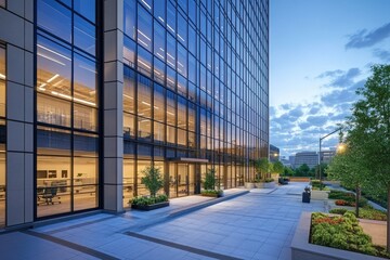 Fototapeta premium Modern minimalist interior featuring geometric glass and metal frames creating an artistic display in a bright. spacious gallery setting. ideal for contemporary art exhibitions