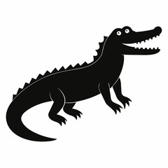 Crocodile Silhouette Logo Design