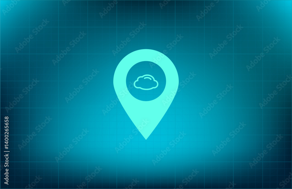 Poster vector icon on blue background with gradient