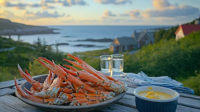 snow crab legs with garlic butter dip video canadian seafood