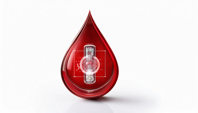 003-050-038--Bioengineering Blood-- Sustainable future technologies.. Isolate with white background 2125