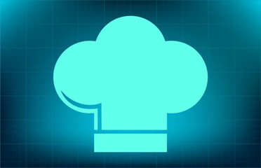 vector icon on blue background with gradient