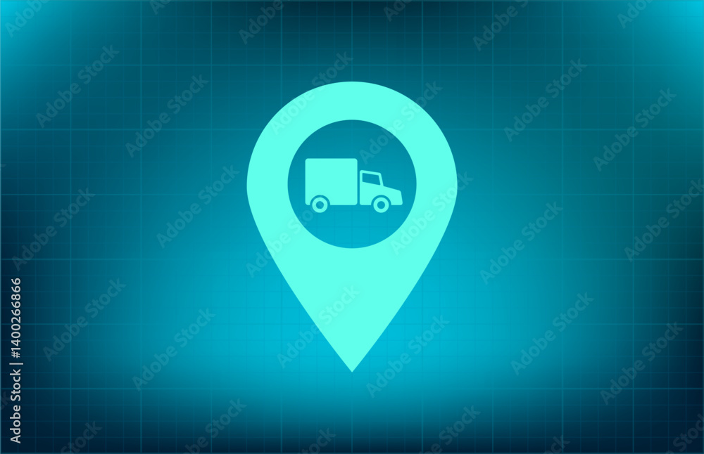 Poster vector icon on blue background with gradient