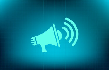 vector icon on blue background with gradient