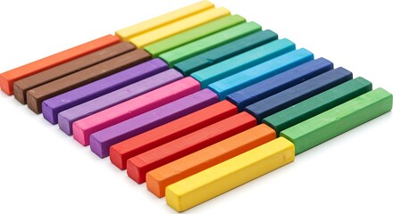 Obraz premium Vibrant Pastel Crayon Set: A Rainbow of Creativity AI Generated