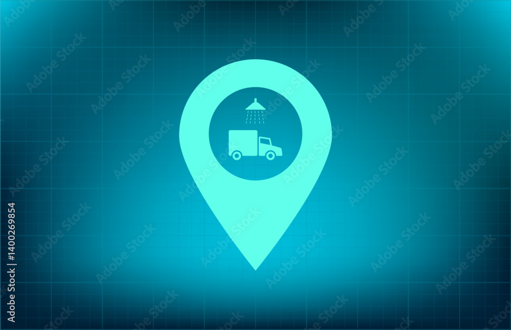 Poster vector icon on blue background with gradient