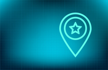 vector icon on blue background with gradient