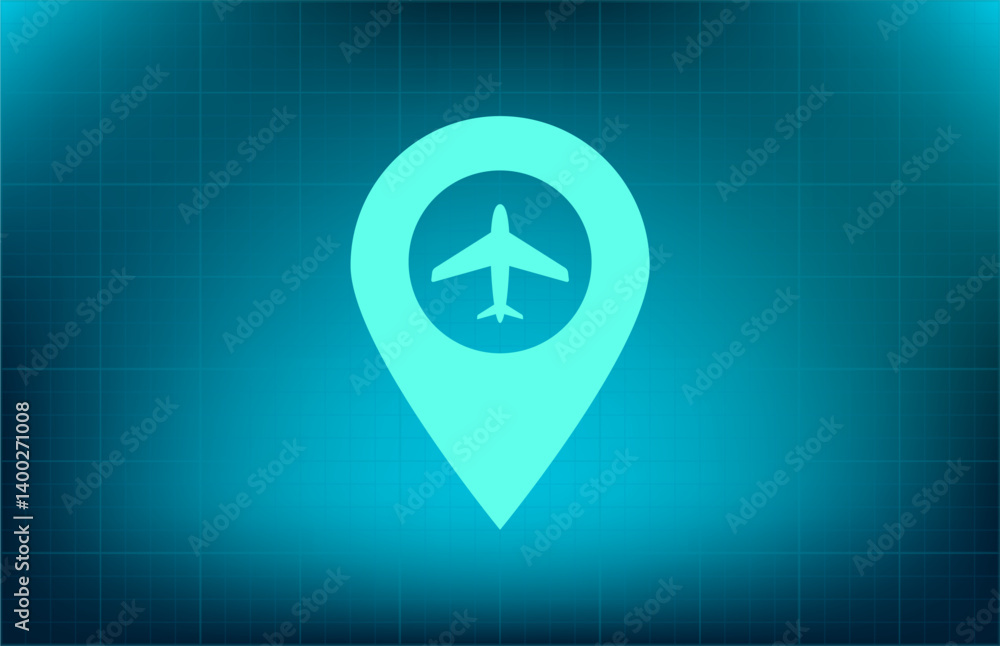 Poster vector icon on blue background with gradient