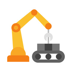 Assembly Robot flat icon