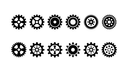 Interlocking Gears: An intricately designed, stylized depiction of interconnected gears, showcasing the precision and synergy of mechanical engineering, against a clean, clear background. 