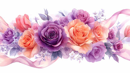 Floral Arrangement with Ribbon