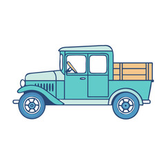 Fototapeta premium antique truck icon, antique truck vector illustration-simple illustration of antique truck, perfect for antique truck logos and icons