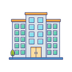 apartment building icon, apartment building vector illustration-simple illustration of apartment building, perfect for apartment building logos and icons