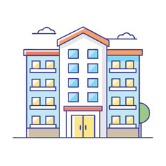 apartment building icon, apartment building vector illustration-simple illustration of apartment building, perfect for apartment building logos and icons