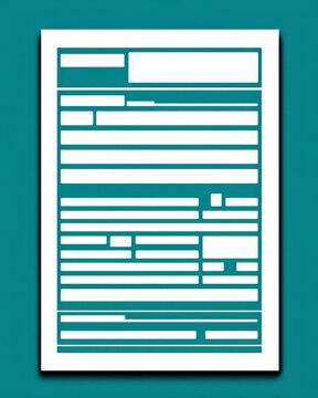 Clean White Fillable Form Template on Teal Background