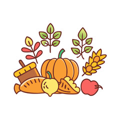 autumn harvest icon, autumn harvest vector illustration-simple illustration of autumn harvest, perfect for autumn harvest logos and icons