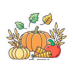 autumn harvest icon, autumn harvest vector illustration-simple illustration of autumn harvest, perfect for autumn harvest logos and icons