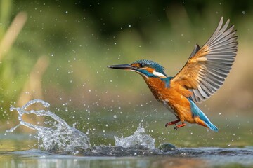 great blue heron in flight