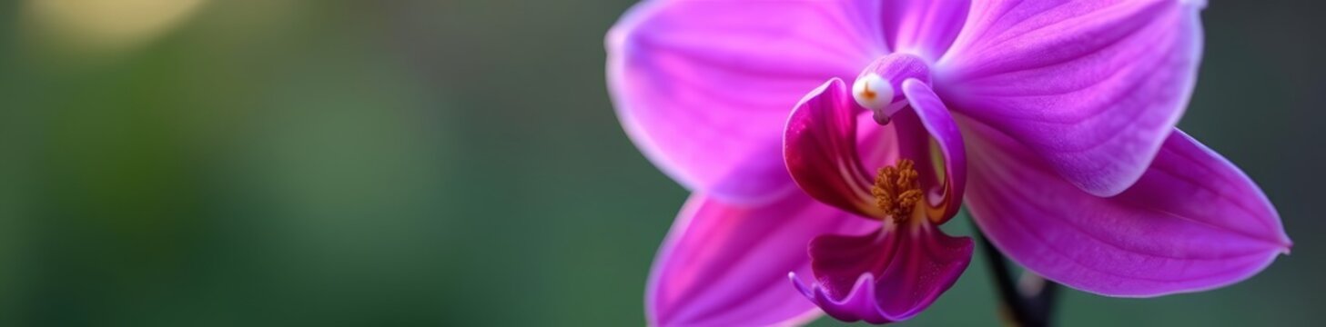 Close up of vibrant purple petals of orchis simia flower against blurred background, vibrant, close up, beautiful