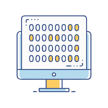 binary code icon, binary code vector illustration-simple illustration of binary code, perfect for binary code logos and icons