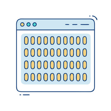 binary code icon, binary code vector illustration-simple illustration of binary code, perfect for binary code logos and icons