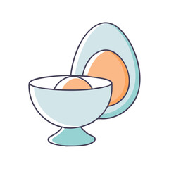 boiled eggs icon, boiled eggs vector illustration-simple illustration of boiled eggs, perfect for boiled eggs logos and icons