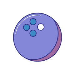 bowling ball icon, bowling ball vector illustration-simple illustration of bowling ball, perfect for bowling ball logos and icons