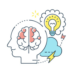 brainstorming icon, brainstorming vector illustration-simple illustration of brainstorming, perfect for brainstorming logos and icons