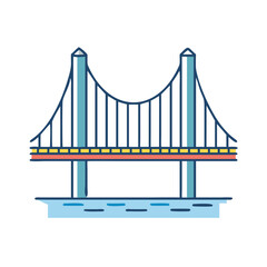 bridge icon, bridge vector illustration-simple illustration of bridge, perfect for bridge logos and icons