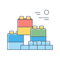 building blocks icon, building blocks vector illustration-simple illustration of building blocks, perfect for building blocks logos and icons
