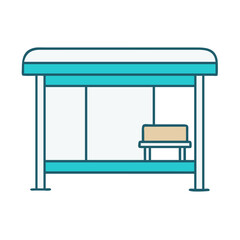 bus stop icon, bus stop vector illustration-simple illustration of bus stop, perfect for bus stop logos and icons
