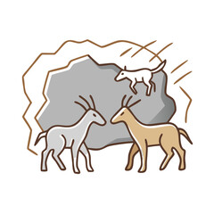 cave paintings icon, cave paintings vector illustration-simple illustration of cave paintings, perfect for cave paintings logos and icons