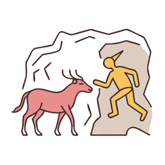 cave paintings icon, cave paintings vector illustration-simple illustration of cave paintings, perfect for cave paintings logos and icons