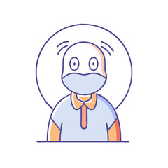 character outline icon, character outline vector illustration-simple illustration of character outline, perfect for character outline logos and icons