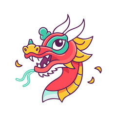 chinese new year dragon icon, chinese new year dragon vector illustration-simple illustration of chinese new year dragon, perfect for chinese new year dragon logos and icons