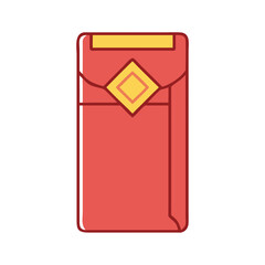 chinese red envelope icon, chinese red envelope vector illustration-simple illustration of chinese red envelope, perfect for chinese red envelope logos and icons
