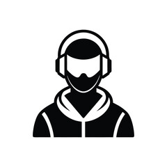 a vector illustration of a cyberpunk gamer with headphones.eps