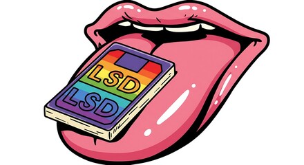 Rainbow Tongue Trip AI Generated