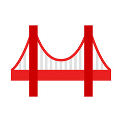 Golden Gate Bridge flat icon
