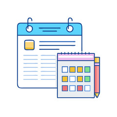 content calendar icon, content calendar vector illustration-simple illustration of content calendar, perfect for content calendar logos and icons