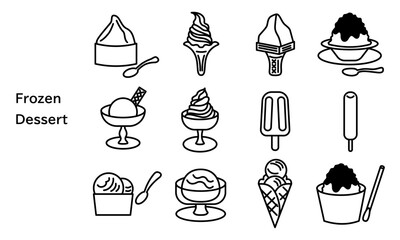 冷菓のアイコンセット