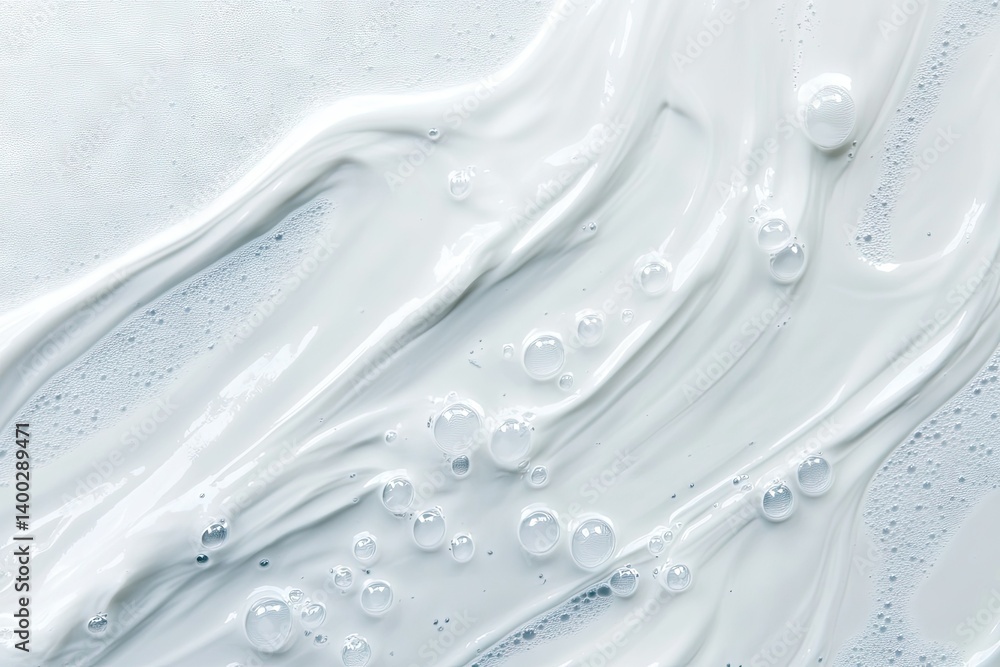 Poster a close-up view of smooth. creamy white paint swirls on a canvas. showcasing the texture and sheen. 