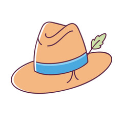 country hat icon, country hat vector illustration-simple illustration of country hat, perfect for country hat logos and icons