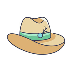 country hat icon, country hat vector illustration-simple illustration of country hat, perfect for country hat logos and icons
