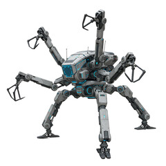 Fototapeta premium Asteroid Anchoring Bot with Grappling Hooks Icon