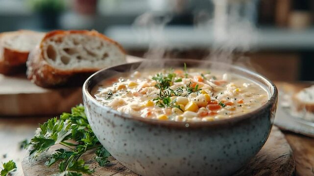 crab and corn chowder video canadian seafood