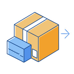 delivery box icon, delivery box vector illustration-simple illustration of delivery box, perfect for delivery box logos and icons