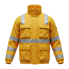 Naklejka premium High Visibility Jacket Front View - Safety Workwear Photo