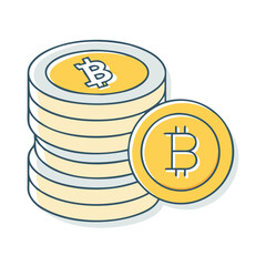 digital coin stack icon, digital coin stack vector illustration-simple illustration of digital coin stack, perfect for digital coin stack logos and icons