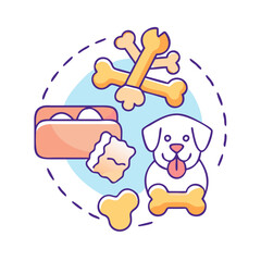 dog treats icon, dog treats vector illustration-simple illustration of dog treats, perfect for dog treats logos and icons